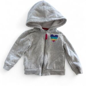 Carter's Gray Hoodie with Colorful Heart